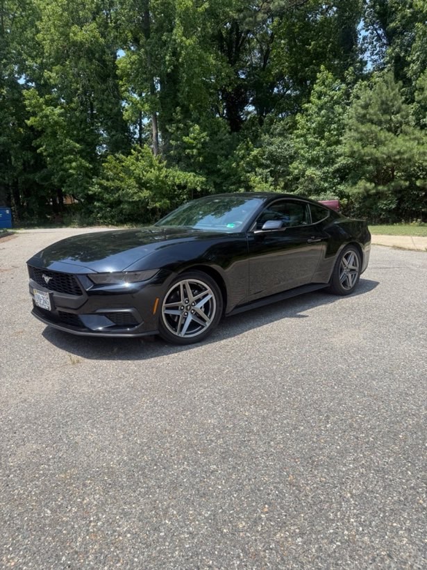 Black 2026 Ford Mustang with window tint